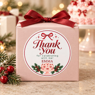 Jul Geburtstag Rosa Tacksamhetsdekal Runt Klistermärke
