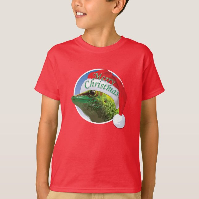 Jul Gecko - Kids'Basic Hanes T-Shirt (Framsida)