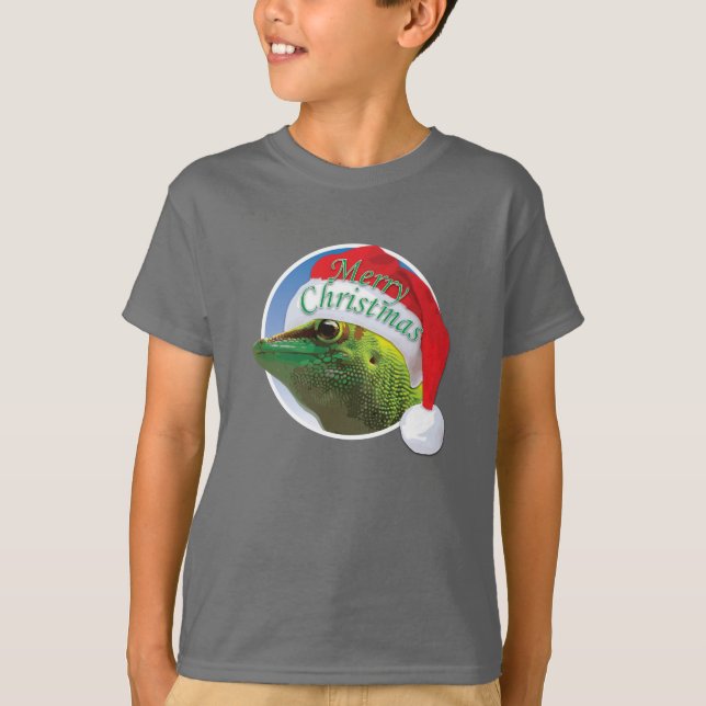 Jul Gecko - Kids'Basic Hanes T-Shirt (Framsida)
