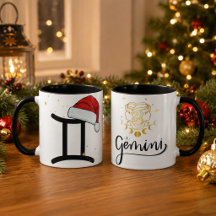 Jul Gemini Stjärntecken Santa Hatt