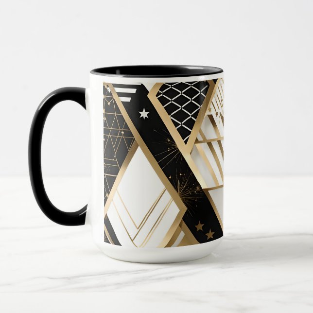 jul geometriska former kaffemugg (Vänster)