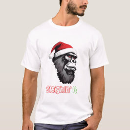 Jul Giant Monster Gorilla Julafton Santa Hat T Shirt