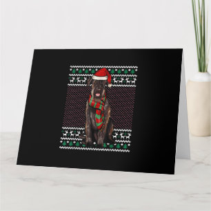 Jul Giant Schnauzer Hund Santa Hatt Ful Jul Kort