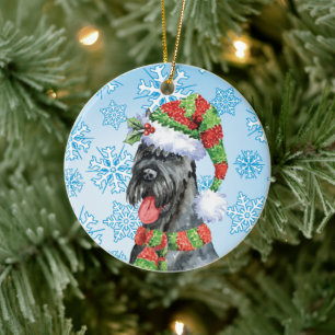 Jul Giant Schnauzer Julgransprydnad Keramik