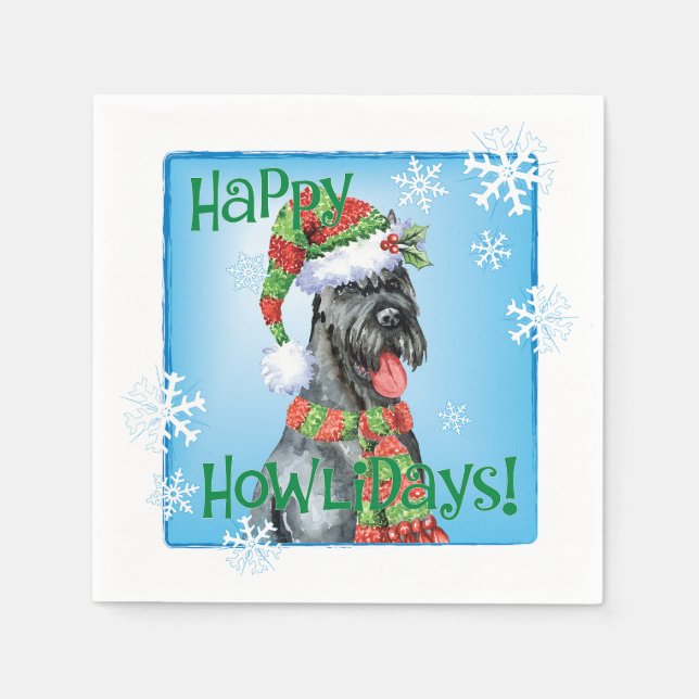 Jul Giant Schnauzer Pappersservett (Framsidan)