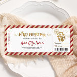 Jul Gift Biljett Voucher Inbjudningar<br><div class="desc">Voucher-inbjudan till julklapp Biljett.</div>