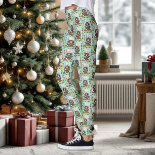 Jul Gift Cat Grönt Funny Leggings