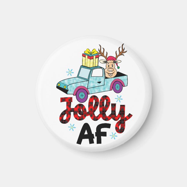 Jul Gift Jolly Af Magnet (Framsidan)