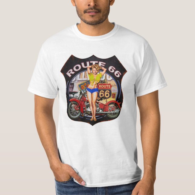 Jul Gift Mode ROUTE 66 Noveltyer - Shirt T (Framsida)