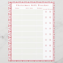 Jul Gift Tracker for Binder