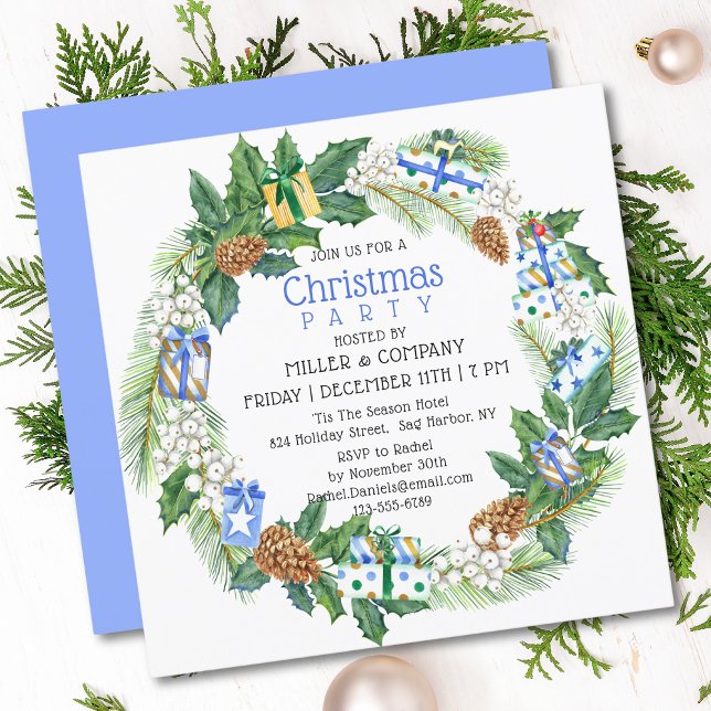 Jul Gift Wandekorpral jul Party Inbjudningar (Skapare uppladdad)