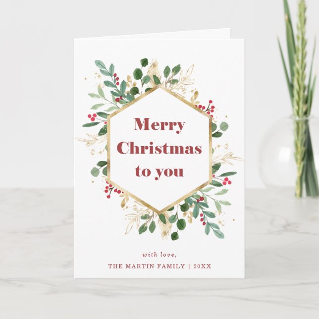 jul Gilded Greenery | Foto insida Helgkort (Framsida)