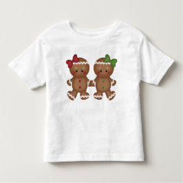 Jul Gingerbröd småbarn flickans t-shirt