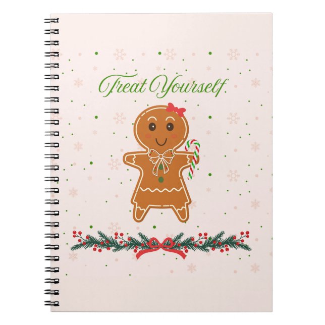 Jul Gingerbröd Woman Anteckningsbok (Framsidan)