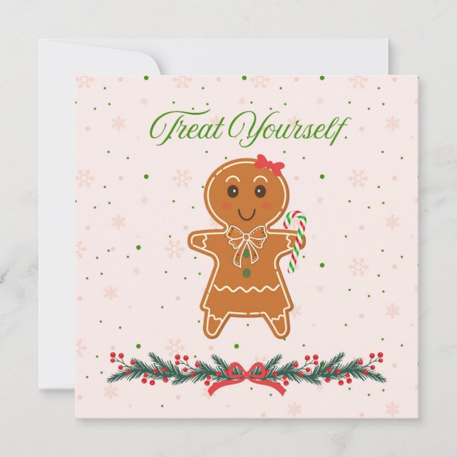 Jul Gingerbröd Woman Kort (Framsida)