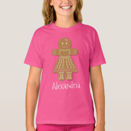 Jul Gingertea Girl Rosa Lägg till ditt namn T Shirt