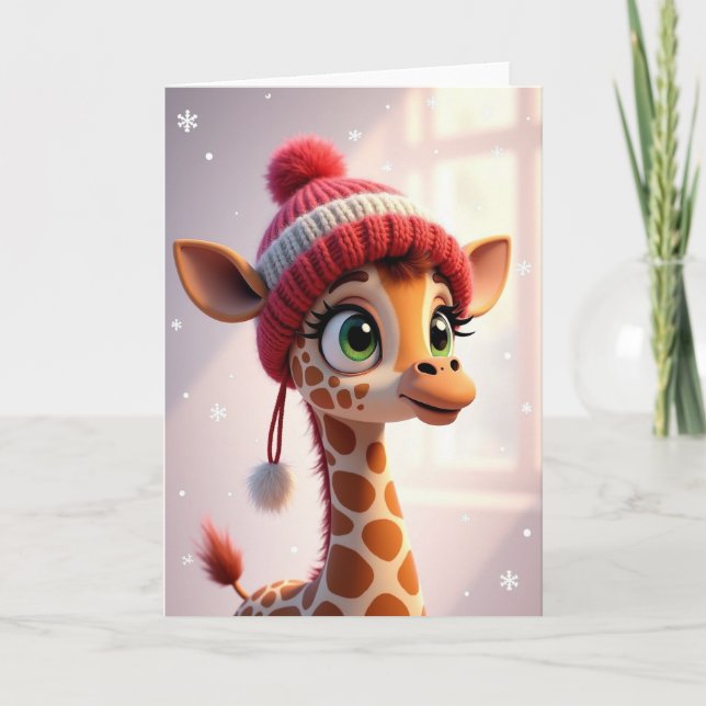 Jul Giraff i hatt-kort Kort (Framsida)