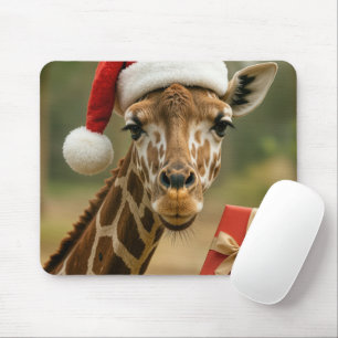 Jul Giraff Med Högtidspresent Musmatta