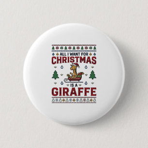 Jul Giraff släde Rolig Holiday T-Shirt Des Knapp