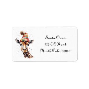 Jul Giraffe, anpassade Adressetikett