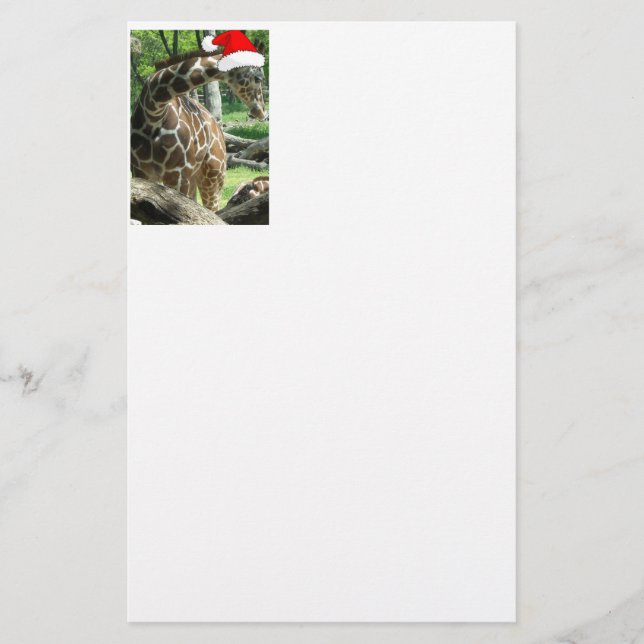 Jul Giraffe Brevpapper (Framsida)