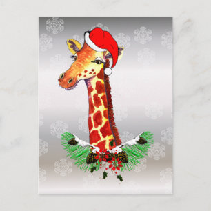 Jul Giraffe Helg Vykort
