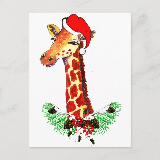 Jul Giraffe Helg Vykort (Framsida)