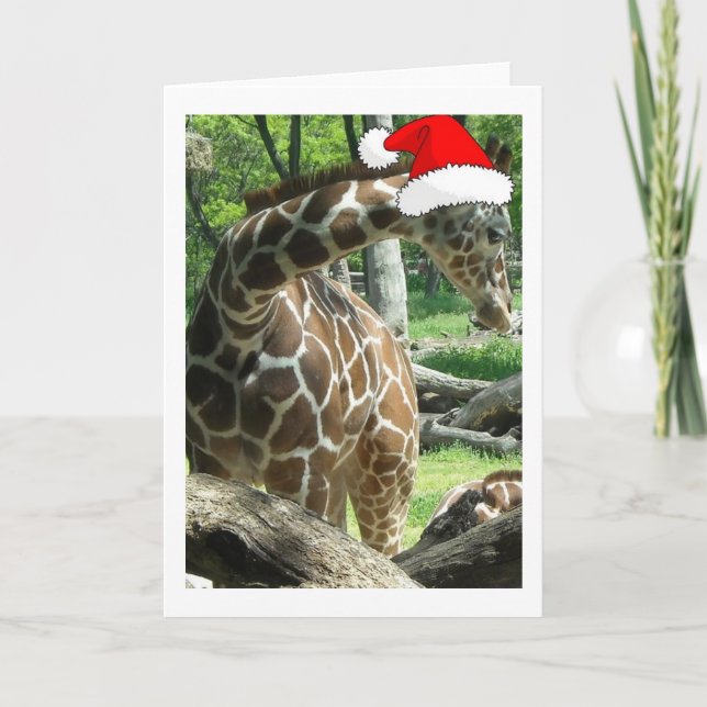 Jul Giraffe Helgkort (Framsida)