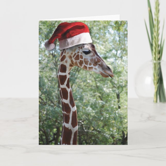 Jul Giraffe Helgkort (Framsida)