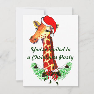 Jul Giraffe Inbjudningar