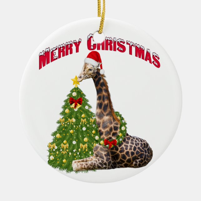 Jul Giraffe Julgransprydnad Keramik (Framsidan)