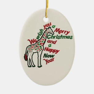 Jul Giraffe Julgransprydnad Keramik
