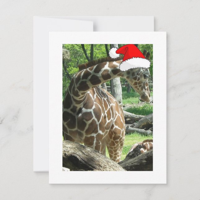 Jul Giraffe Julkort (Framsida)