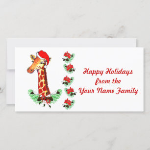 Jul Giraffe Julkort