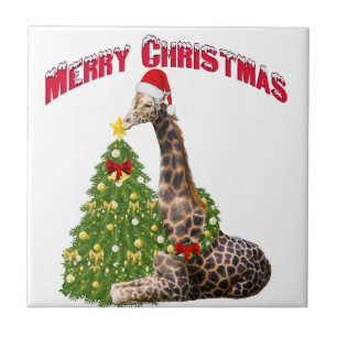 Jul Giraffe Kakelplatta