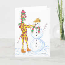 Jul Giraffe och Snögubbe