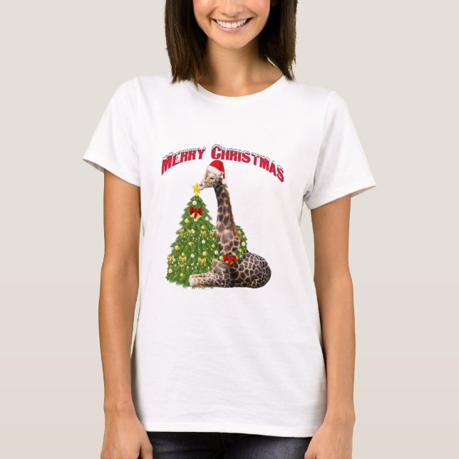 Jul Giraffe Sleepshirt Shirt Dress T-shirt (Framsida)