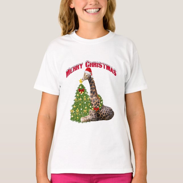 Jul Giraffe Sleepshirt Shirt Dress Tee (Framsida)