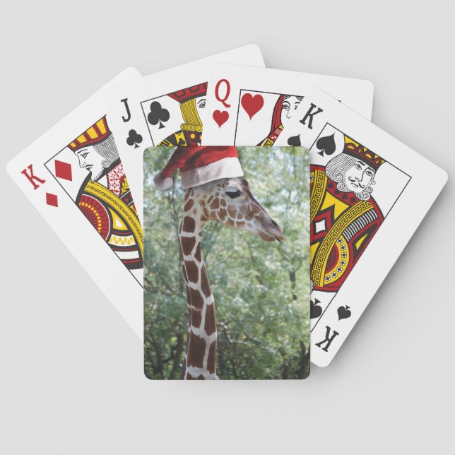 Jul Giraffes Spel Kort (Baksidan)