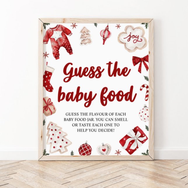 Jul gissa Baby Food Baby Shower Game Poster (Skapare uppladdad)