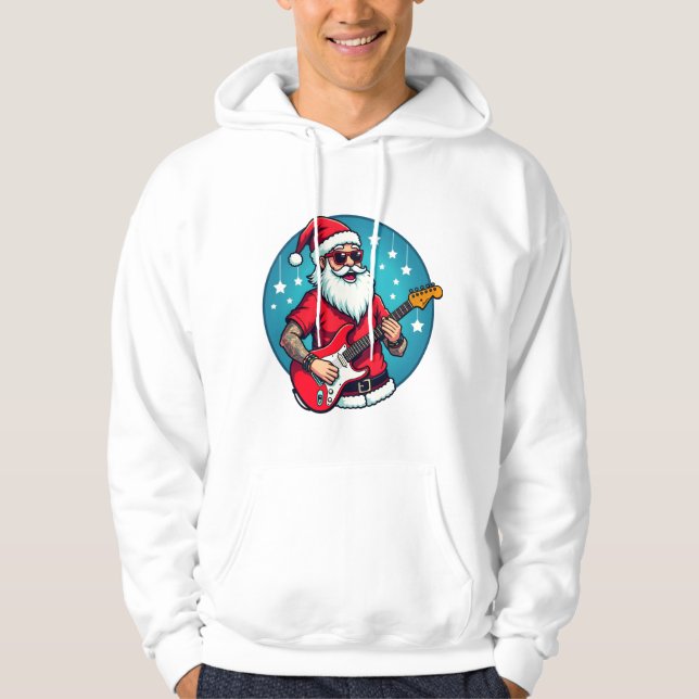 jul gitarrist Rockmusik jul (3) Hoodie (Framsida)