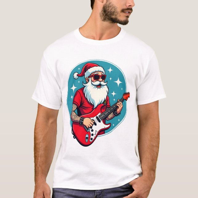 Jul gitarrist Rockmusik jul T Shirt (Framsida)