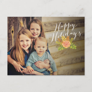 Jul Glad helg Blommigt Fotovykort Vykort