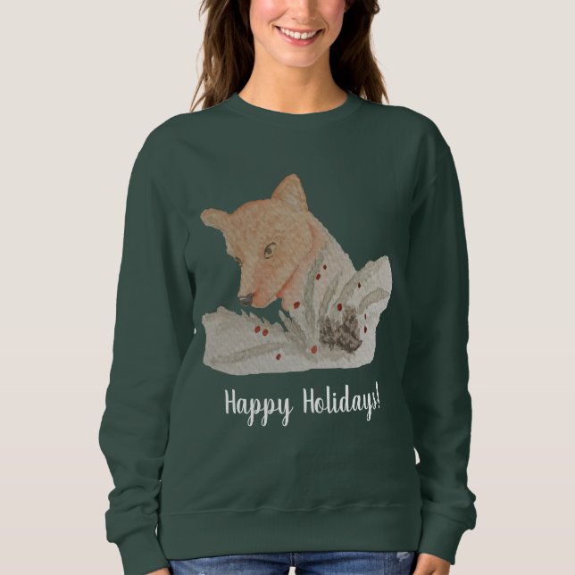 Jul Glad helg Fox T Shirt (Framsida)