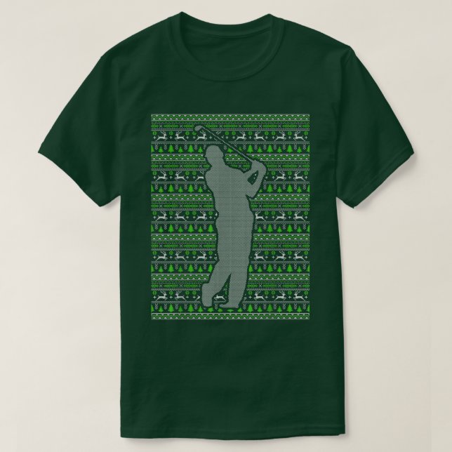 Jul Glad helg GOLF-presenten Julafton-säsong T Shirt (Design framsida)