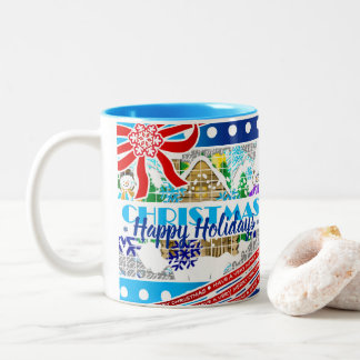 JUL | GLAD HELG | HAR ETT MYCKET MERRY... Två-Tonad MUGG
