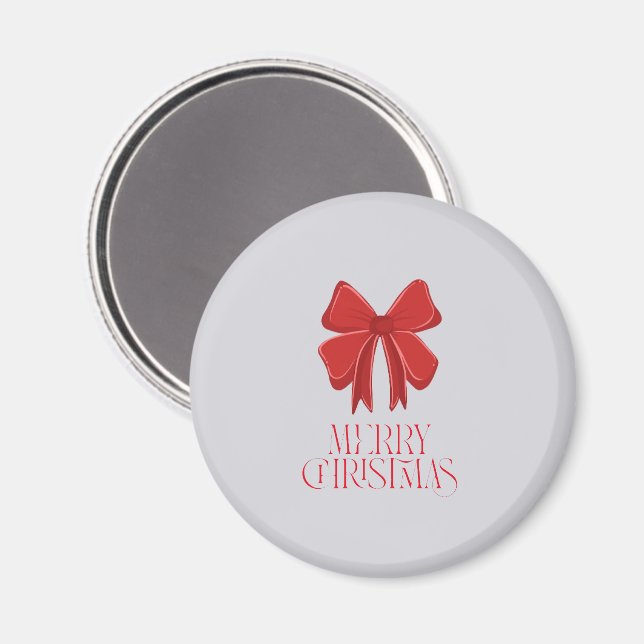 Jul Glad jul Magnet | Röd banderoll accent (Front/Back)