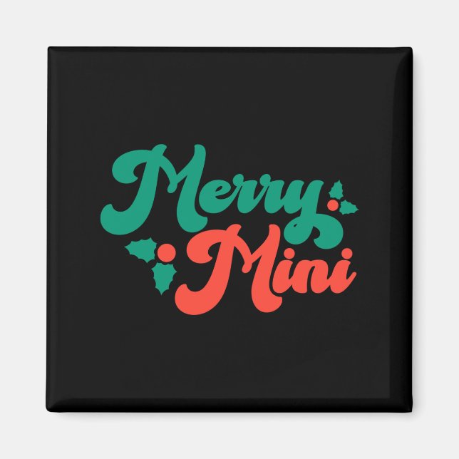 Jul Glad Mini Söt Modern Tygrafisk Skrift B Magnet (Framsidan)