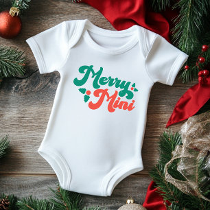 Jul Glad Mini Söt Modern Typsnittsmanus T Shirt