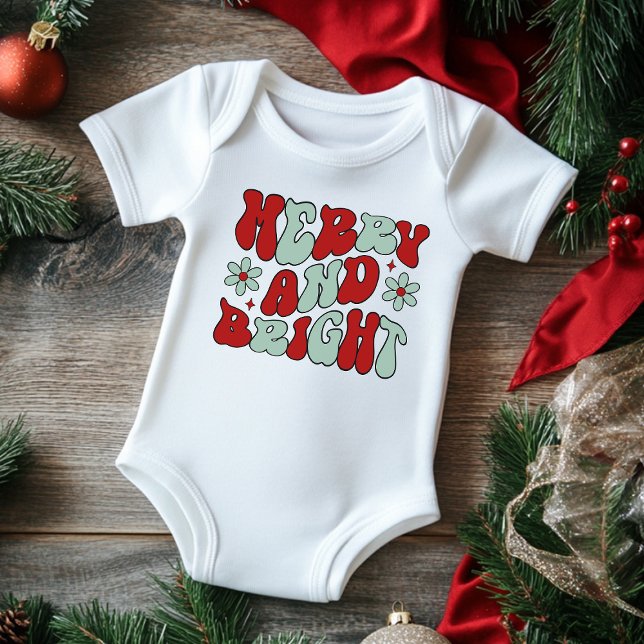 Jul Glad Och Ljus Retro Groovy Festiv T Shirt (Skapare uppladdad)